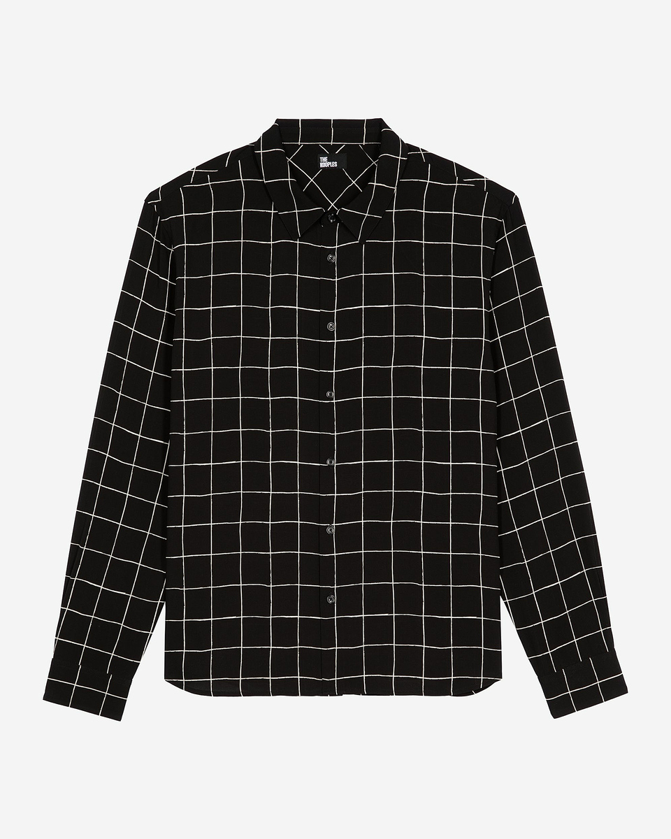 Black plaid shirt