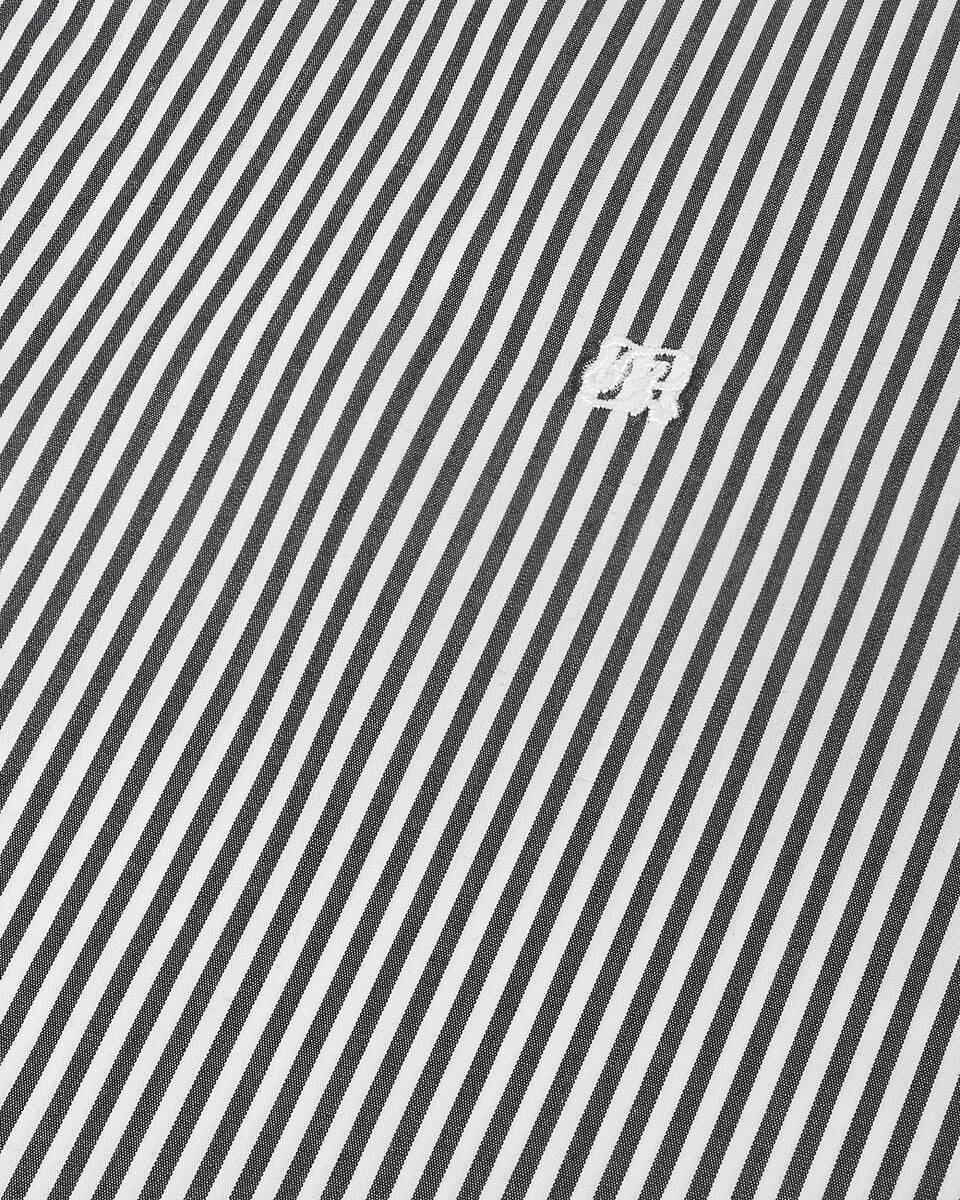 White and black pinstripe shirt