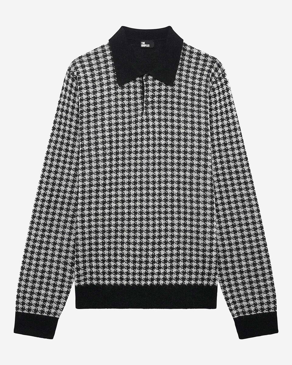 Black houndstooth sweater