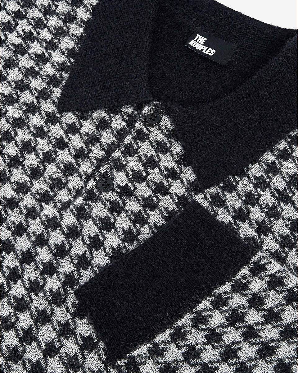 Black houndstooth sweater