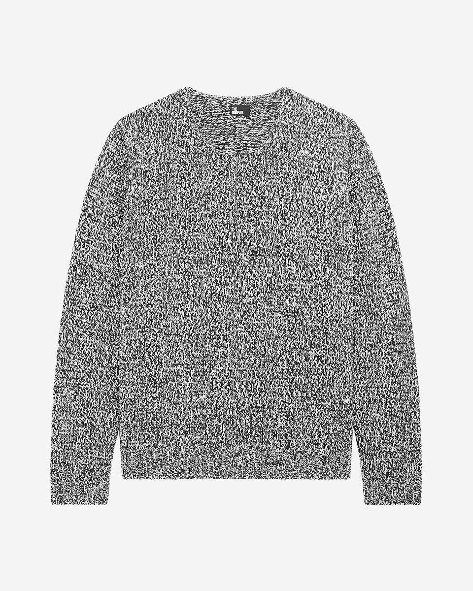 Black and white wool sweater