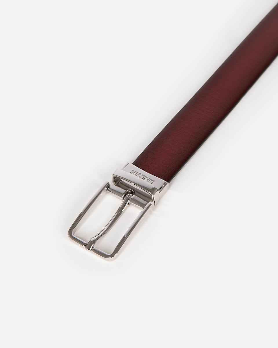 Reversible two-tone leather belt