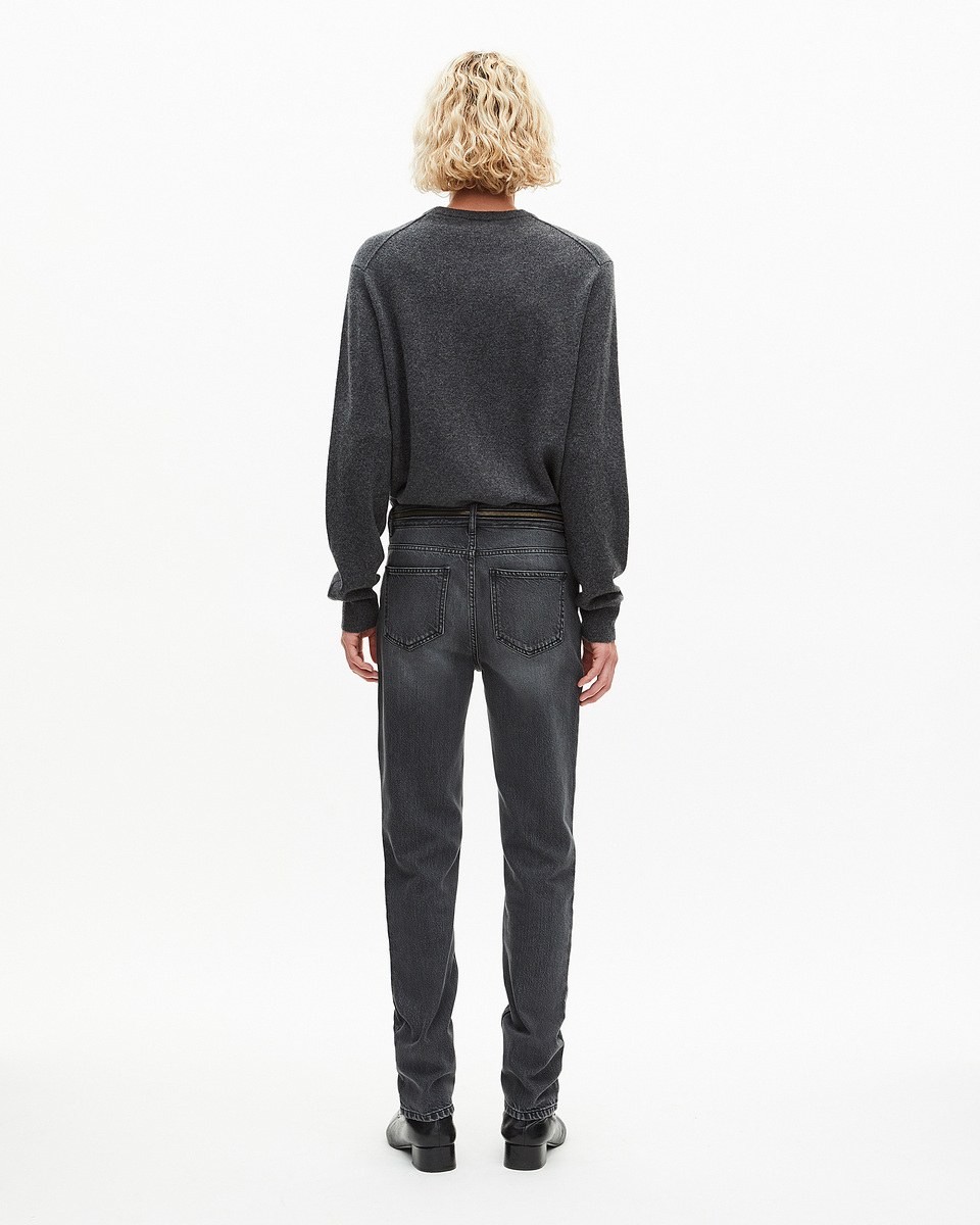 Black faded skinny jeans
