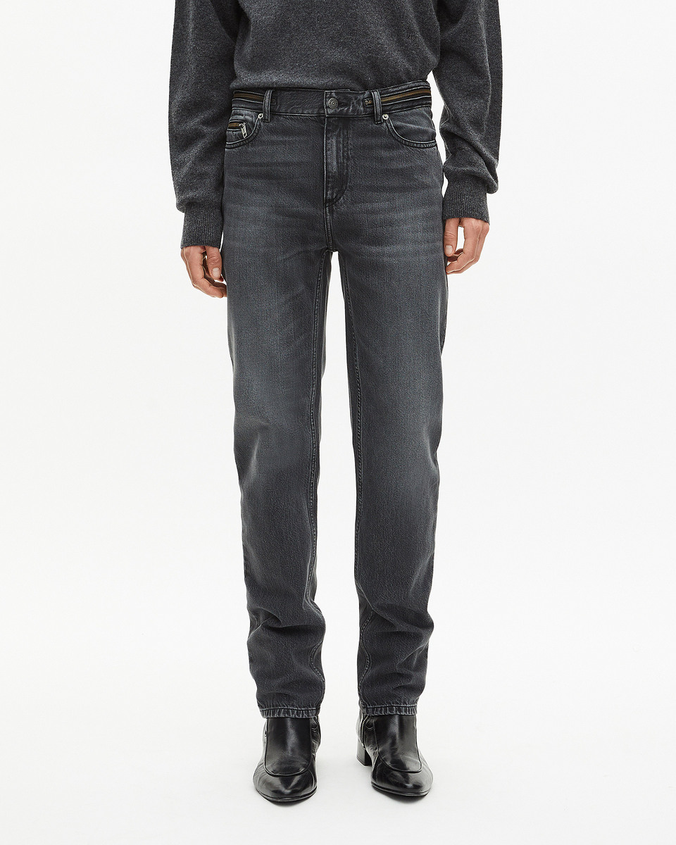 Black faded skinny jeans