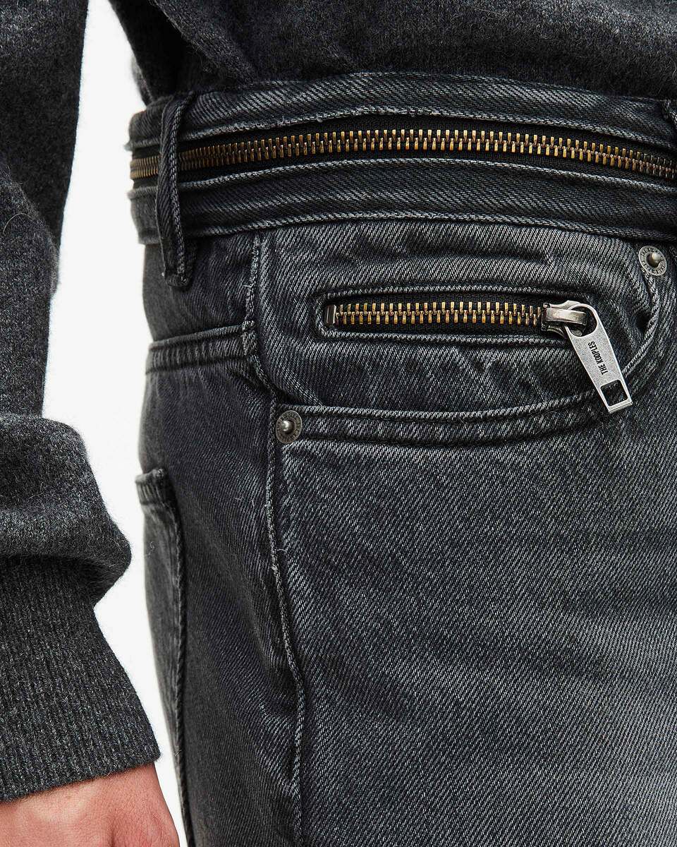 Black faded skinny jeans