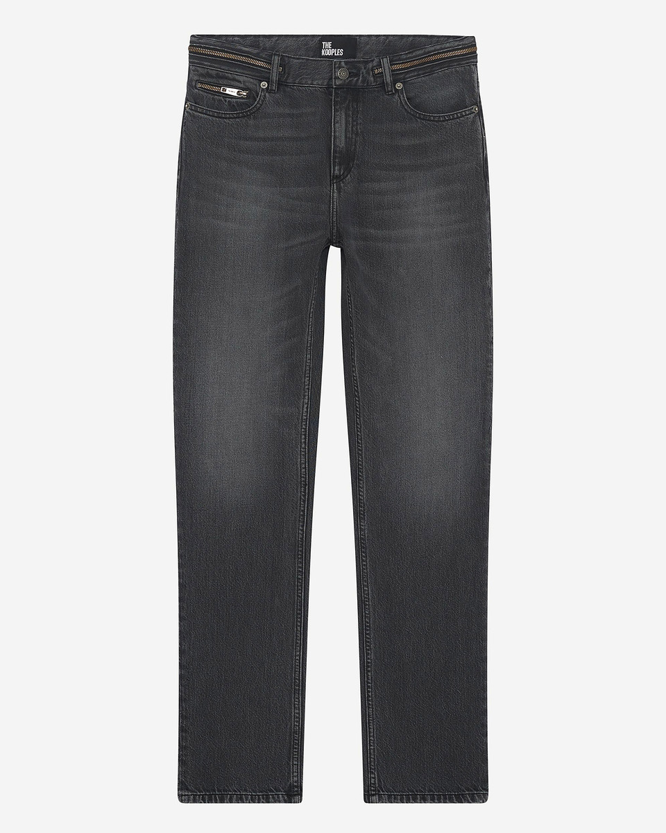Black faded skinny jeans