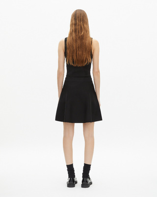 Short black mesh skirt