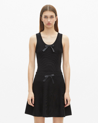 Short black mesh skirt