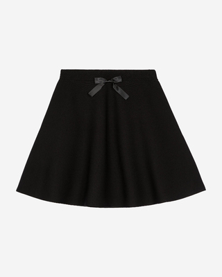 Short black mesh skirt