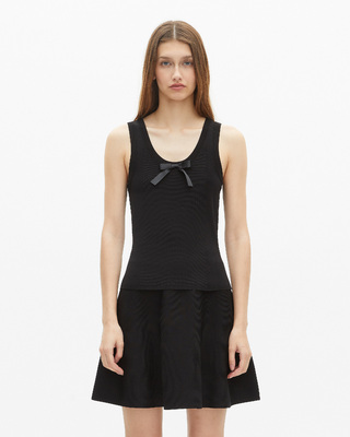 Black mesh top