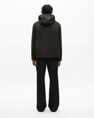 Short black hooded parka