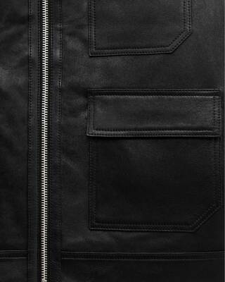 Black leather jacket