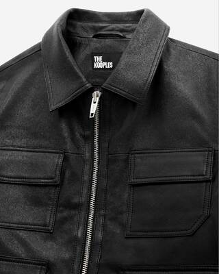 Black leather jacket