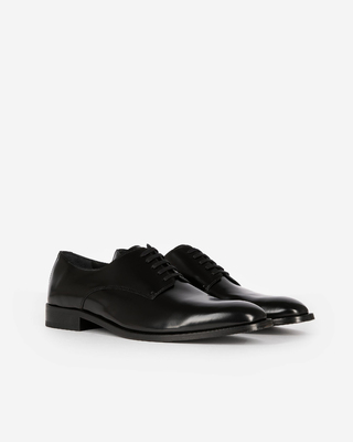 Black leather Derbies