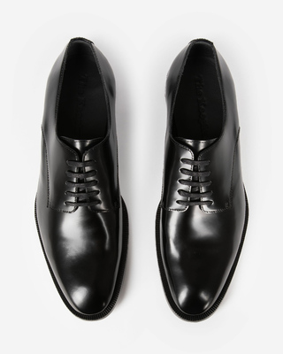 Black leather Derbies