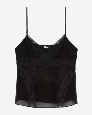 Black lace camisole