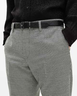 Reversible black leather belt