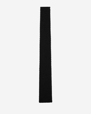 Black silk knit tie