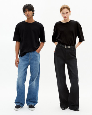 Mixed T-shirt large plain black