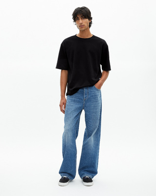 Mixed T-shirt large plain black