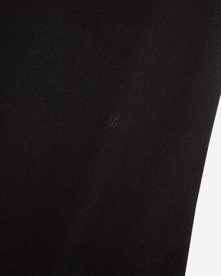 Mixed T-shirt, straight, plain black