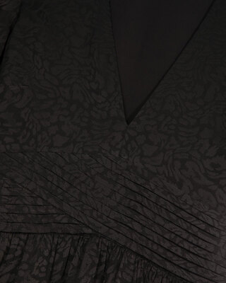 Black jacquard maxi dress