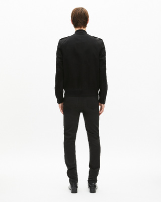 Black cotton teddy jacket