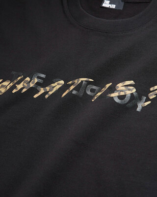 Black and Leopard-Print 'What Is' T-shirt