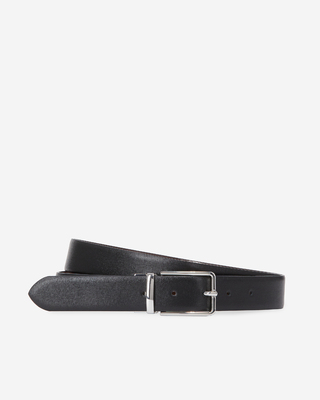 Reversible two-tone leather belt