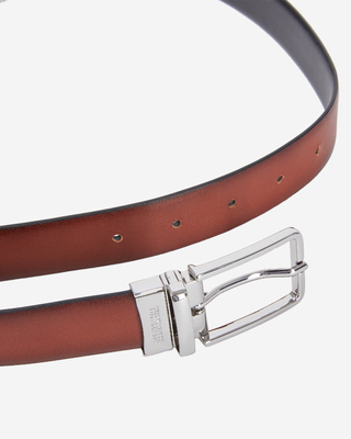 Reversible two-tone leather belt