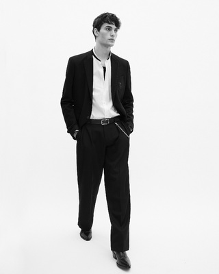Reversible two-tone leather belt