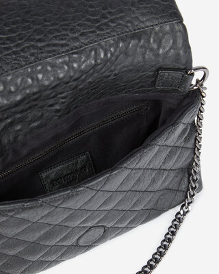 Heritage small black leather pouch