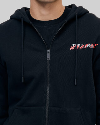 What Is Black Hooded Zip-Up Sweatshirt