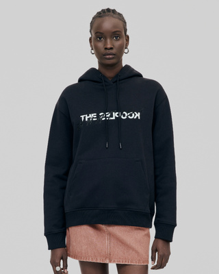 'What Is' Hoodie with Black Rhinestones