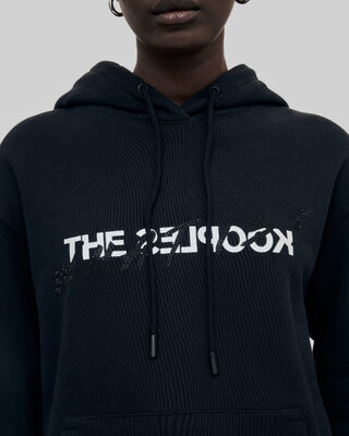 'What Is' Hoodie with Black Rhinestones