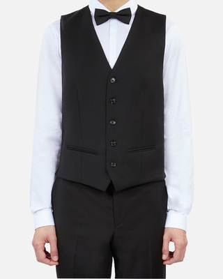 Black silk bow tie