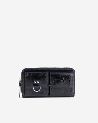 Amelia black leather wallet