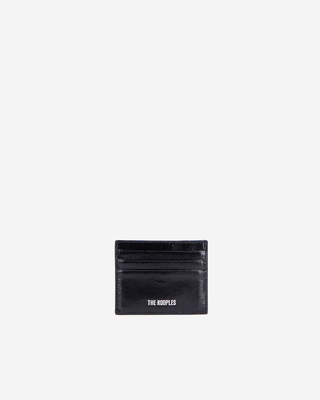 Amelia black leather card case