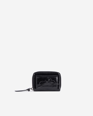 Amelia black leather coin purse