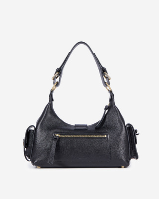 Amelia bag in black grained leather