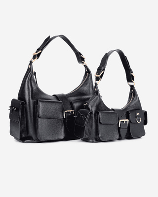 Amelia bag in black grained leather