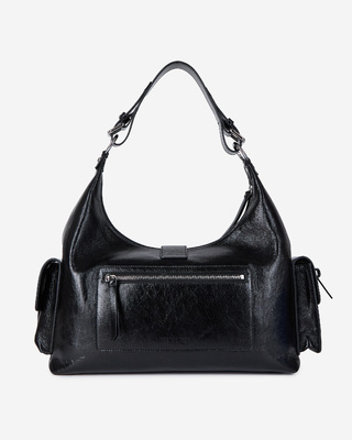 Black leather Amelia XL bag