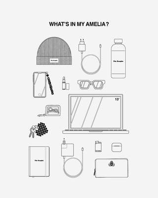 Black leather Amelia XL bag