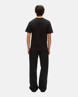 T-shirt with black heart flocking