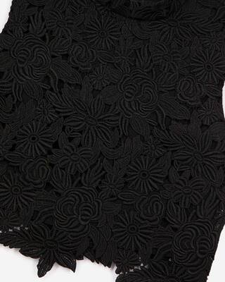 Black lace crop top