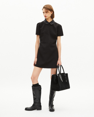 Ming L tote bag in black suede