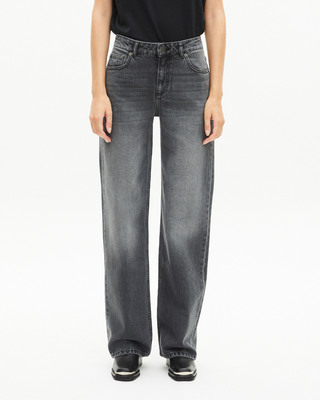 Black wide-leg jeans