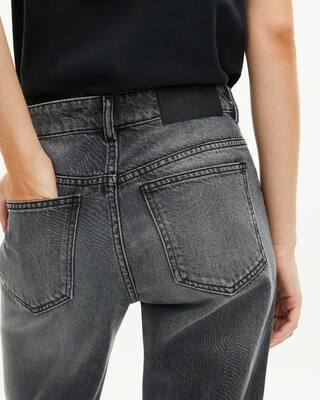 Black wide-leg jeans