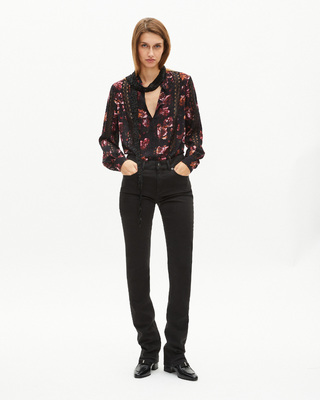Black long slim jeans