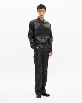 Black leather shirt